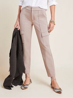 Anthropologie - High-Rise Cargo Pants Tailored The Essential Slim Fit Pants